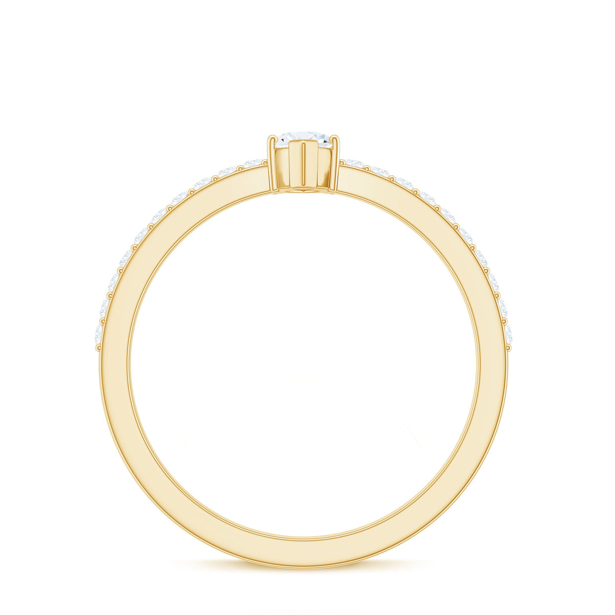 Marquise Cut Moissanite Solitaire Promise Ring for Women