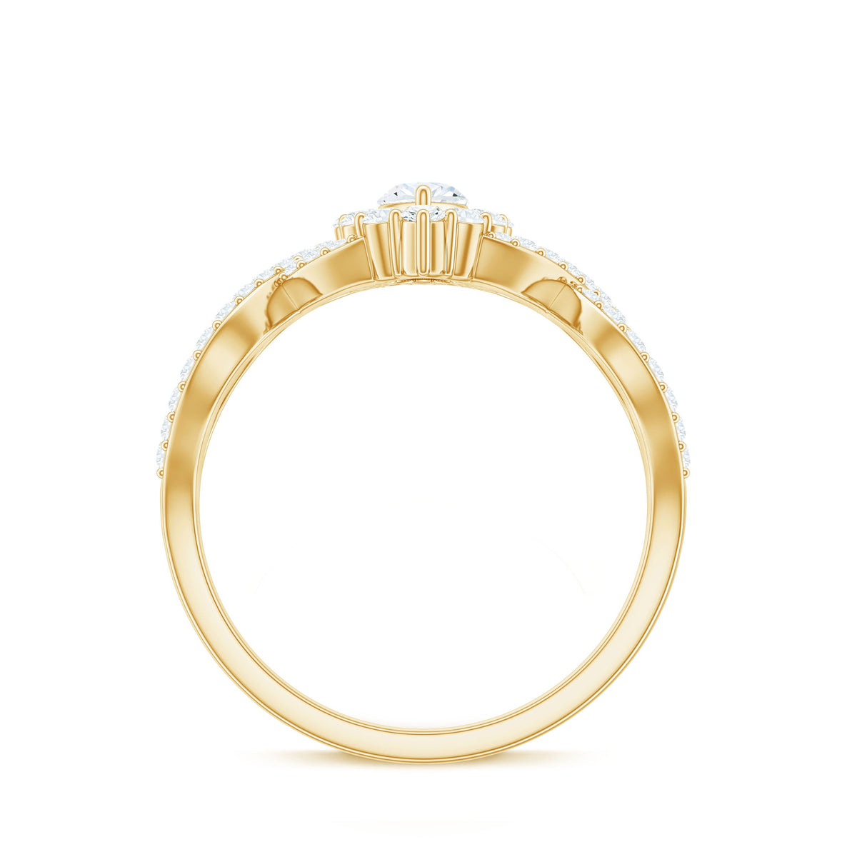 Marquise cut zircon crossover engagement ring by Rosec Jewels featuring a 1.50 CT center stone and intricate band design.