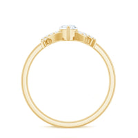 Certified Moissanite Marquise Engagement Ring for Women by Rosec Jewels, featuring a sparkling marquise-shaped moissanite stone setting.