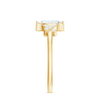 Certified Moissanite marquise engagement ring for women featuring a sparkling marquise-cut stone set in a elegant ring band.