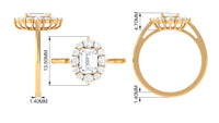 2.50 CT octagon cut zircon halo engagement ring by Rosec Jewels featuring a sparkling central stone and intricate band design.