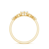 Certified Moissanite Heart Promise Ring with Beaded Detail