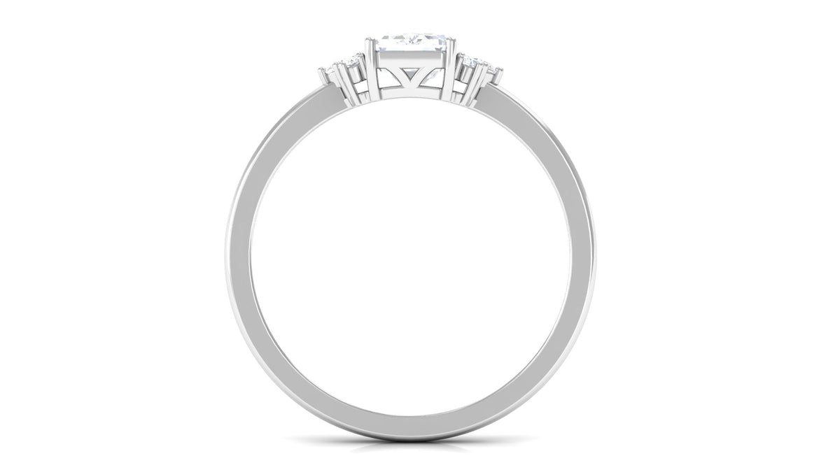 Rosec Jewels 2 ct octagon cut cubic zirconia solitaire engagement ring with a sleek band and sparkling central stone.