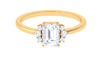 Rosec Jewels 2 ct octagon cut cubic zirconia solitaire engagement ring, featuring a sparkling central stone and elegant band design.