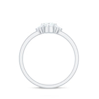 Certified Moissanite Heart Promise Ring with Accent