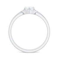 Heart-shaped moissanite solitaire wedding ring set for women, featuring a sparkling center stone and elegant band by Rosec Jewels.