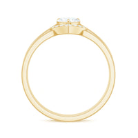 Heart-shaped moissanite solitaire wedding ring set for women by Rosec Jewels, featuring sparkling gemstone and elegant band design.