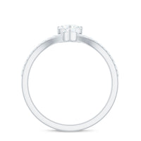 Designer Moissanite Heart Engagement Ring for Women