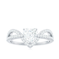 Heart Shaped Moissanite Designer Engagement Ring