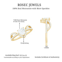 Heart Shaped Moissanite Designer Engagement Ring