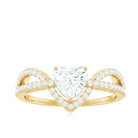 Heart Shaped Moissanite Designer Engagement Ring
