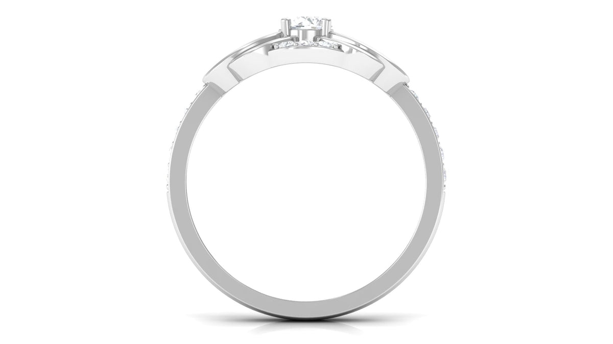 Nature Inspired Real Diamond Engagement Ring for Women