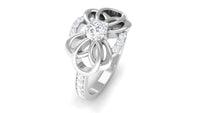 Nature Inspired Real Diamond Engagement Ring for Women