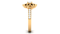 Nature Inspired Real Diamond Engagement Ring for Women