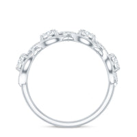 Cubic Zirconia Braided Half Eternity Band Ring
