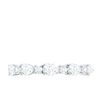 Certified Moissanite Half Eternity Stackable Ring for Women
