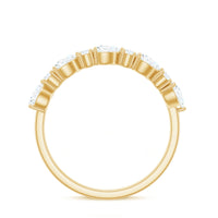 Certified Moissanite Half Eternity Stackable Ring for Women