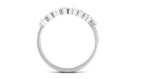 Oval and Baguette Cut Zircon Wedding Half Eternity Ring