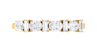 Oval and Baguette Cut Zircon Wedding Half Eternity Ring