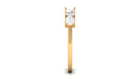 Oval and Baguette Cut Zircon Wedding Half Eternity Ring
