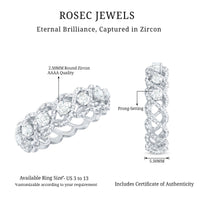 Cubic Zirconia Twisted Eternity Band Ring