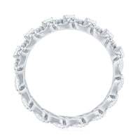 Cubic Zirconia Twisted Eternity Band Ring