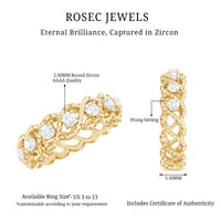 Cubic Zirconia Twisted Eternity Band Ring