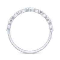 Vintage Inspired Moissanite Infinity Wedding Band Ring