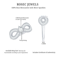 Vintage Inspired Moissanite Infinity Engagement Ring