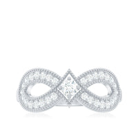 Vintage Inspired Moissanite Infinity Engagement Ring