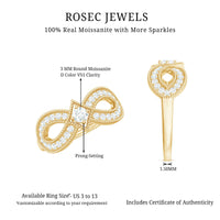 Vintage Inspired Moissanite Infinity Engagement Ring