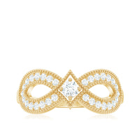 Vintage Inspired Moissanite Infinity Engagement Ring