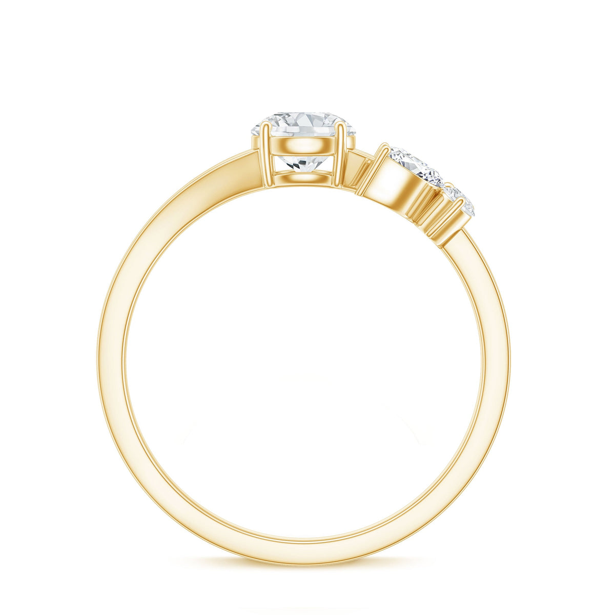 Rosec Jewels moissanite promise ring with butterfly motif, featuring sparkling gemstone and delicate design on polished band.