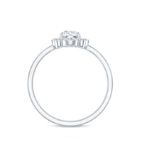 Round Moissanite Halo Engagement Ring for Women