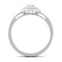 1.25 CT Certified Zircon Vintage Inspired Double Halo Ring