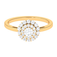 1.25 CT Certified Zircon Vintage Inspired Double Halo Ring