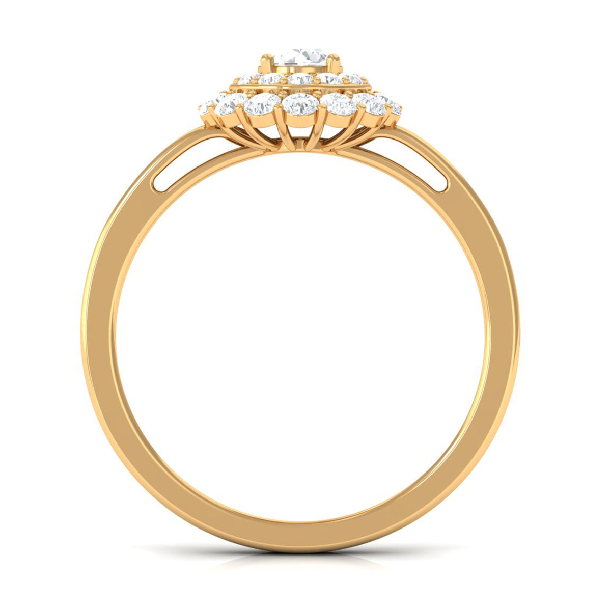 1.25 CT Certified Zircon Vintage Inspired Double Halo Ring