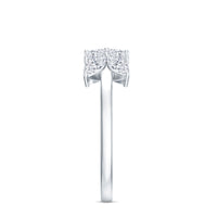 Nature-inspired moissanite anniversary ring for women with intricate floral detailing and sparkling center stone from Rosec Jewels.