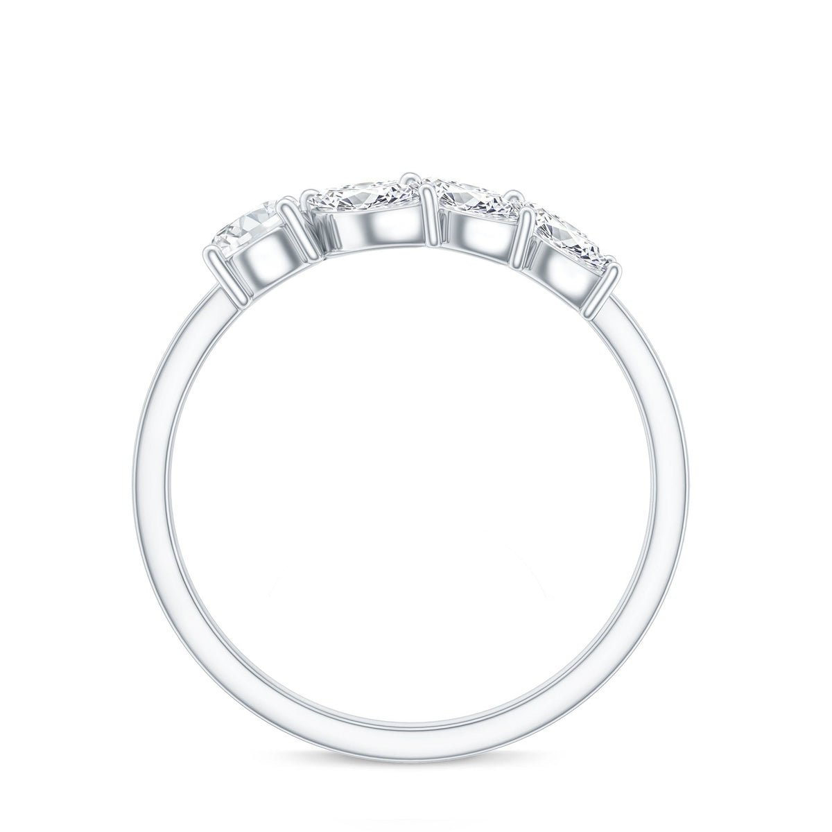 Nature-inspired moissanite anniversary ring for women featuring intricate designs and sparkling gemstones, showcasing elegance and craftsmanship.