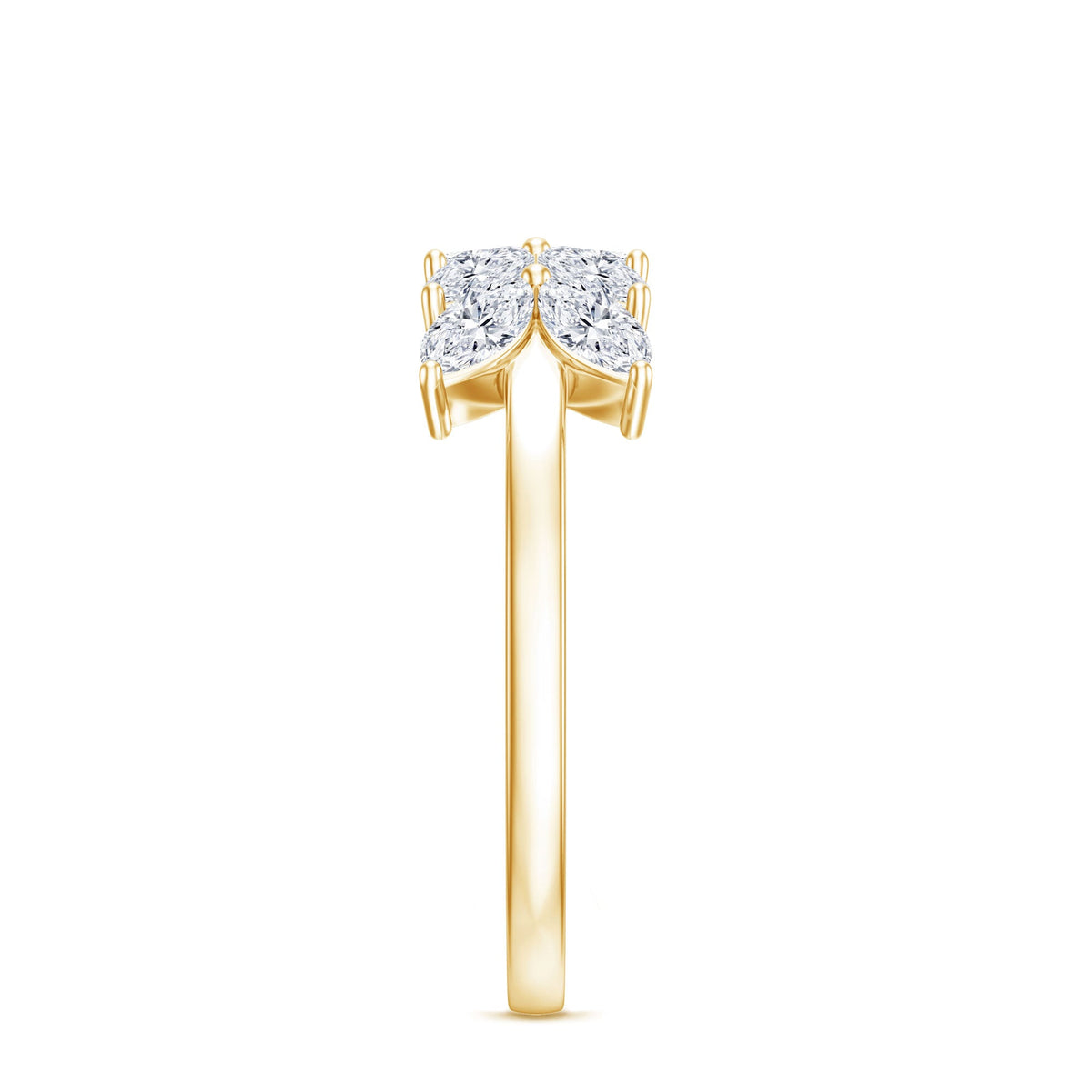 Rosec Jewels' nature-inspired moissanite anniversary ring for women with intricate leaf and floral details in sterling silver.