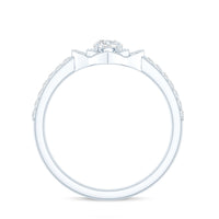 Rosec Jewels certified moissanite floral engagement ring for her, showcasing intricate floral design and sparkling gemstone details.