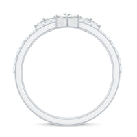 1.50 CT Designer Zircon Band Ring in Prong Setting