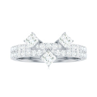 1.50 CT Designer Zircon Band Ring in Prong Setting