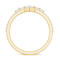 1.50 CT Designer Zircon Band Ring in Prong Setting
