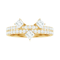 1.50 CT Designer Zircon Band Ring in Prong Setting
