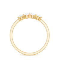 Certified Moissanite 4 Stone Stackable Anniversary Ring