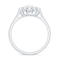 Bezel set 1.50 CT zircon halo engagement ring by Rosec Jewels, featuring a sparkling central stone and elegant band design.