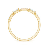 Certified Moissanite Geometric Half Eternity Ring