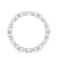 Round and Pear Cut Cubic Zirconia Wedding Band for Women
