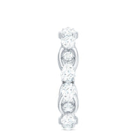 Round and Pear Cut Cubic Zirconia Wedding Band for Women